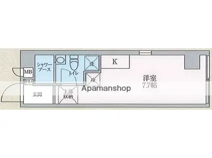 TOYO-ICHI APARTMENT(ワンルーム/2階)の間取り写真