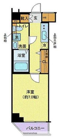 クレヴィスタ豊洲ベイサイドⅡ(1K/4階)の間取り写真