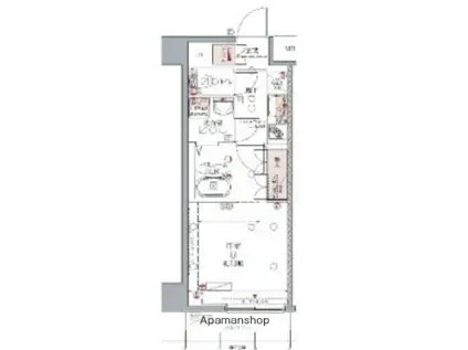 クレヴィスタ亀戸Ⅱ(1K/2階)の間取り写真