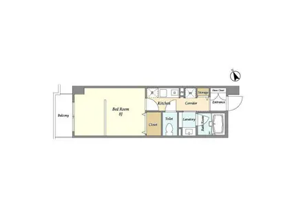 インプルーブ清澄白河(1K/4階)の間取り写真