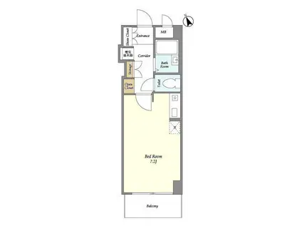 北辰レジデンス東船橋(ワンルーム/3階)の間取り写真