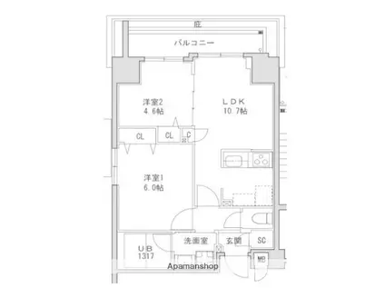 S-RESIDENCE押上CLAIR(2LDK/8階)の間取り写真