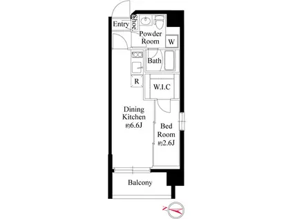 グランパセオ押上(1DK/3階)の間取り写真