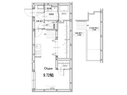 FAIR東向島(ワンルーム/2階)の間取り写真