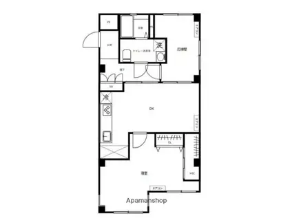 麻布コーポラス(2LDK/4階)の間取り写真