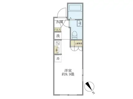プラティーク清澄庭園(ワンルーム/3階)の間取り写真