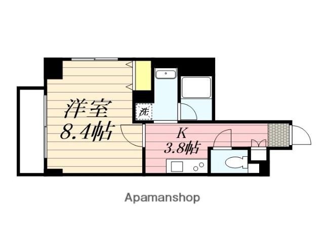 クレッセント文京神楽坂(1K/4階)の間取り写真
