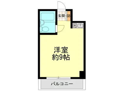 ライオンズマンション西新宿第7(ワンルーム/6階)の間取り写真