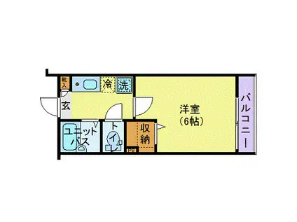フェリーチェ阿佐ヶ谷Ⅴ(1K/2階)の間取り写真