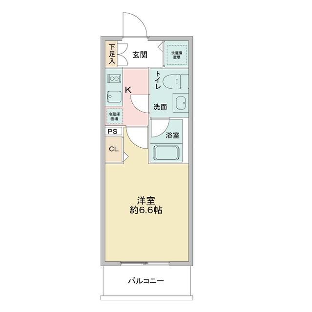 LADOUCEURお花茶屋Ⅱ(1K/4階)の間取り写真