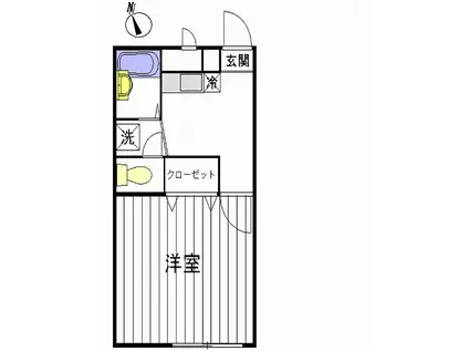 アムールCOPINE(1K/1階)の間取り写真
