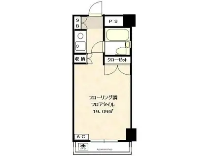 メゾン・ド・武蔵野(1K/2階)の間取り写真