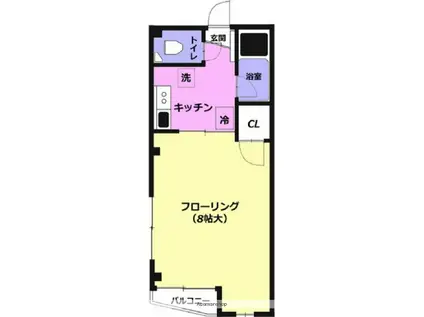 メゾン・シャルム(1K/1階)の間取り写真