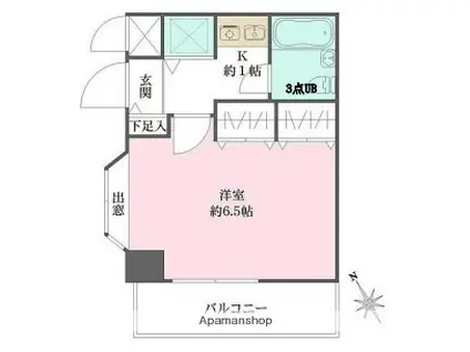 ライオンズプラザ三鷹駅前(1K/7階)の間取り写真