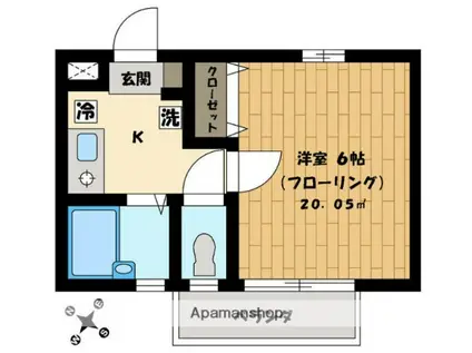 ガーデン井の頭(1K/1階)の間取り写真