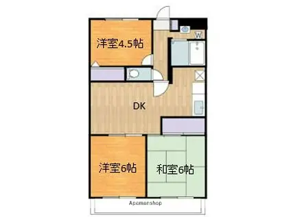 ベルメゾン欅(3DK/1階)の間取り写真