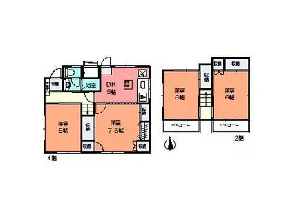 中央本線 武蔵境駅 徒歩14分 2階建 築41年(4DK)の間取り写真