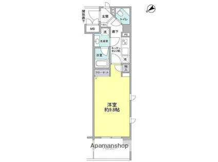 アルクス(1K/5階)の間取り写真