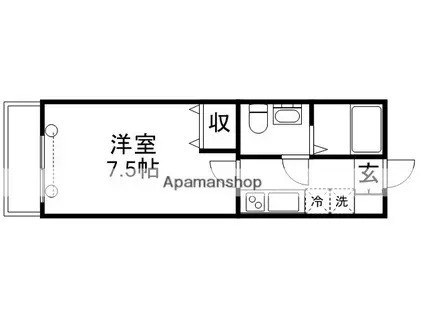 ガーデンコート吉祥寺(1K/1階)の間取り写真