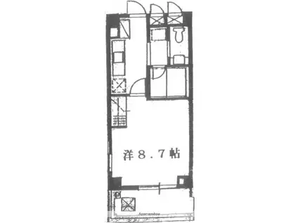 グラウスヒル(1K/3階)の間取り写真