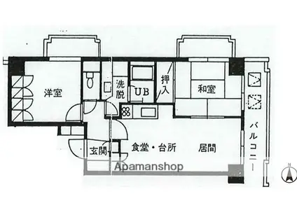 荻窪パークハウス(2LDK/2階)の間取り写真