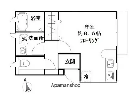 カーサエスト吉祥寺(ワンルーム/2階)の間取り写真