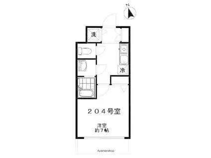 リンクス久我山(1K/2階)の間取り写真
