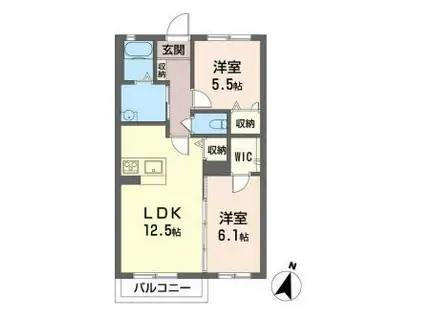 フォルス善福寺(2LDK/2階)の間取り写真