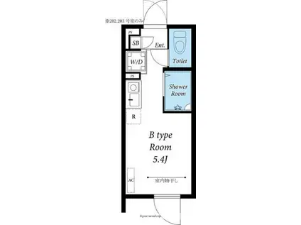 リブリ・DEAR COURT(ワンルーム/2階)の間取り写真