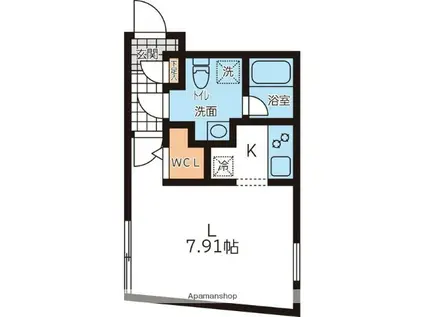 PASEO荻窪(ワンルーム/1階)の間取り写真