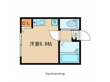 エクセルコート上石神井(ワンルーム/2階)の間取り写真