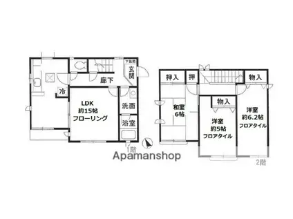 重原メゾネット(3LDK)の間取り写真