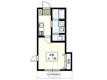 メゾンエラーブル(1K/1階)の間取り写真