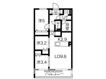 テラス上石神井ウエスト(3LDK/2階)の間取り写真
