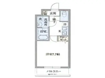 GRAN PASEO高井戸(1K/3階)の間取り写真