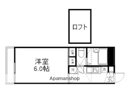 KEITA(1K/1階)の間取り写真