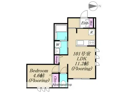 LITTLE FOREST KAMIKITAZAWA(1LDK/1階)の間取り写真