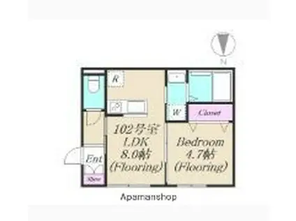 LITTLE FOREST KAMIKITAZAWA(1LDK/1階)の間取り写真