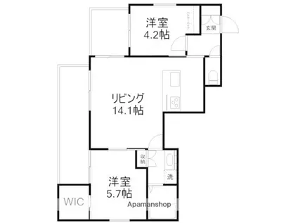 吉祥寺Eプラス(2LDK/1階)の間取り写真