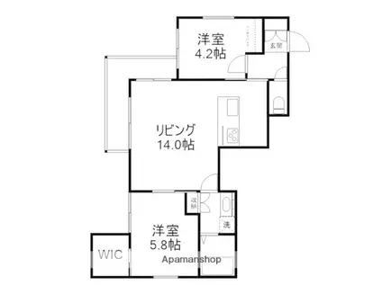吉祥寺Eプラス(2LDK/2階)の間取り写真