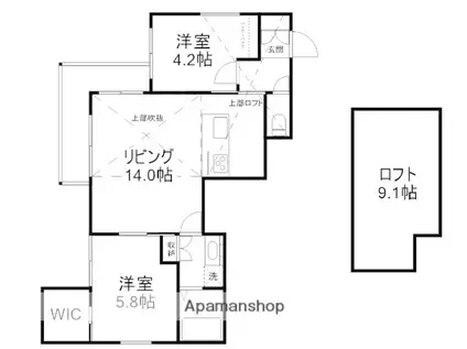 吉祥寺Eプラス(2LDK/3階)の間取り写真