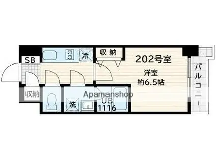 サンフィールド西荻窪(1K/2階)の間取り写真