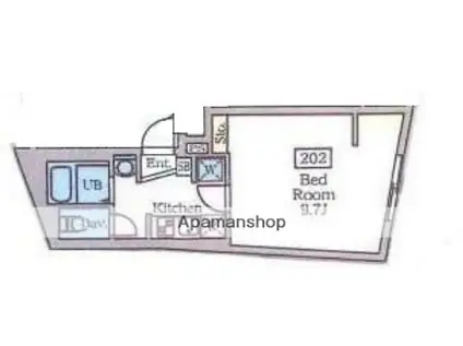 杉並区和泉3丁目マンション(1K/2階)の間取り写真