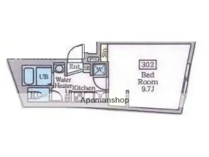 杉並区和泉3丁目マンション(1K/3階)の間取り写真