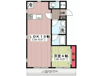 GRAND・BONHEUR(1LDK/3階)の間取り写真