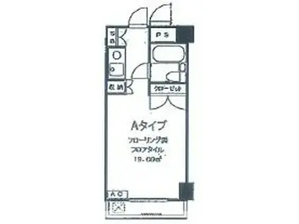 メゾン・ド・武蔵野(1K/1階)の間取り写真