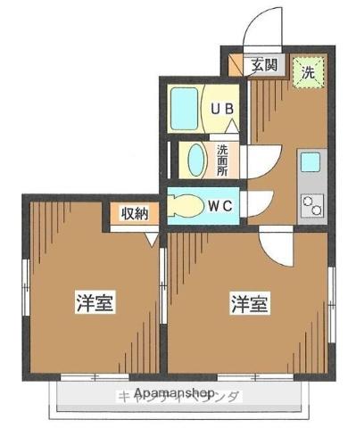 エクセレント南大塚(2K/3階)の間取り写真