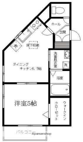 サンフォレスト(1LDK/1階)の間取り写真