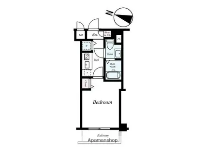 ガーラ新宿西落合(1K/4階)の間取り写真