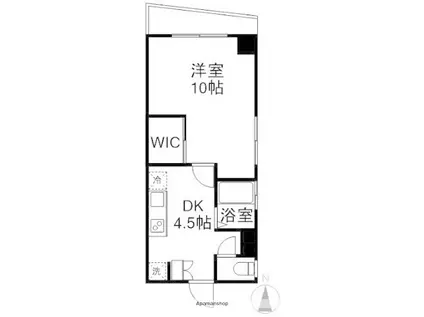 益谷ハイツ(1DK/5階)の間取り写真